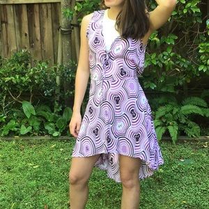 Playful Purple Asymmetrical Dress